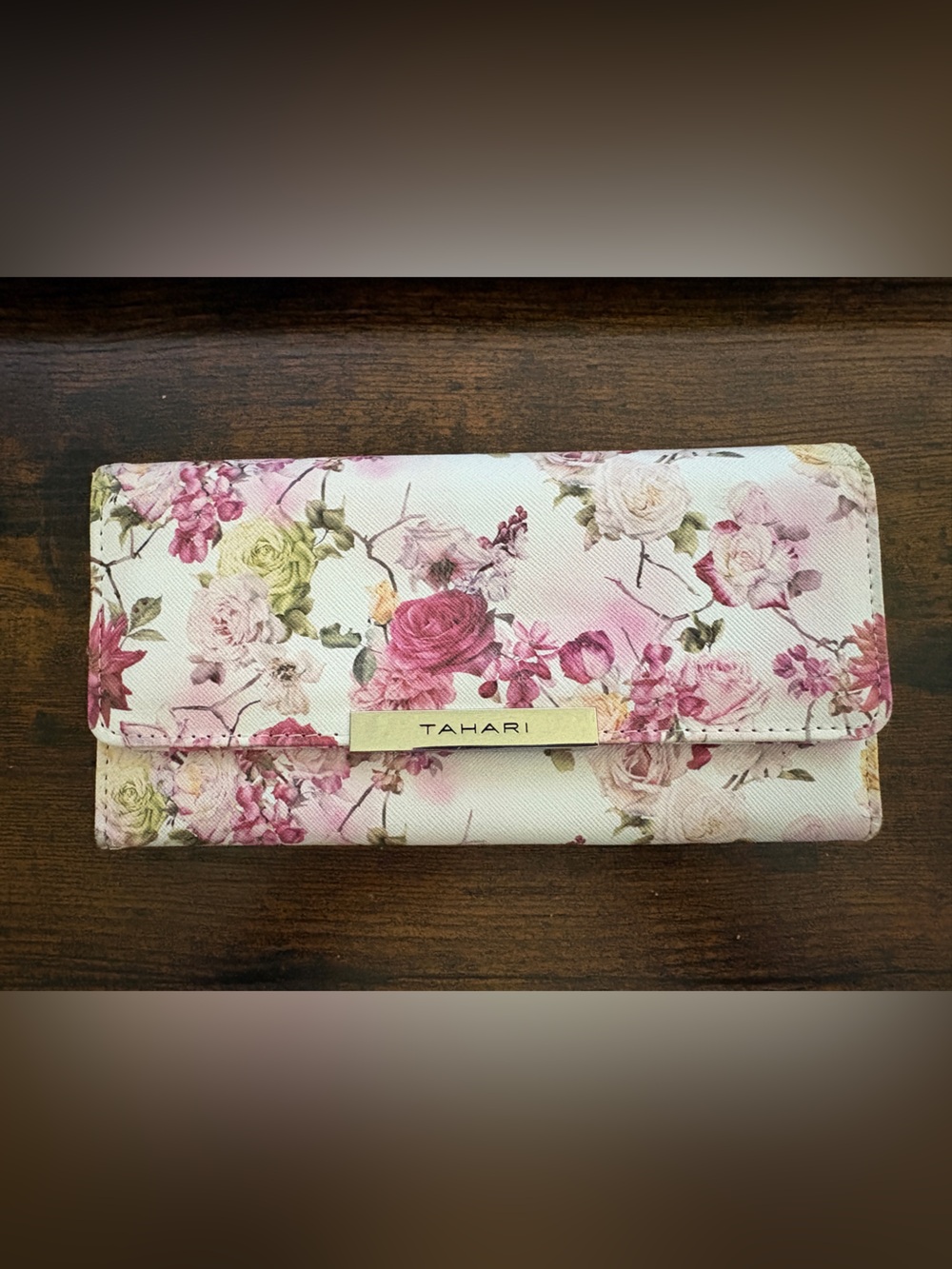 Tahari Floral Wallet with Identity Protection Lining